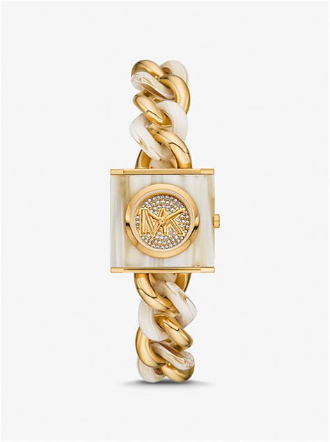 michael kors kette rorer stein|Petite Lock Pavé Gold.